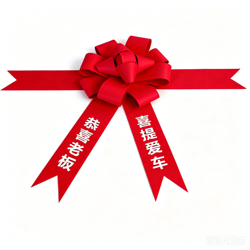 新车提车交车仪式用品蝴蝶结大红婚庆绢花