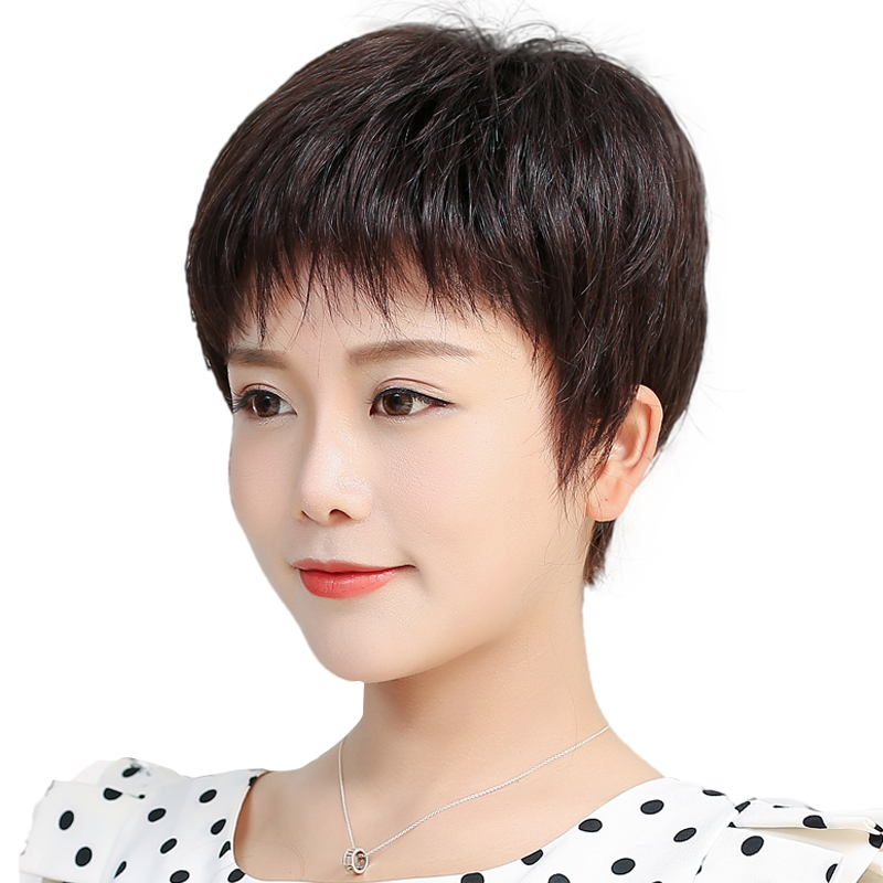 全头套女短发自然遮白发隐形无痕