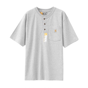 美版正品Carhartt 卡哈特休闲舒适百搭男士T恤衫时尚V领上衣K84