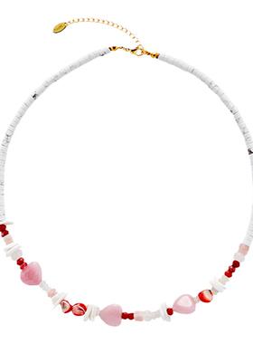 perry布拉格热恋项链粉色串珠