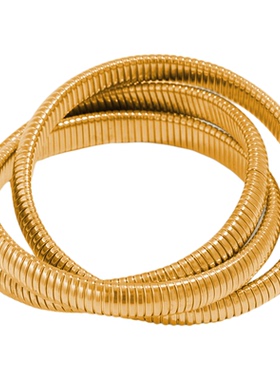 欧美叠戴风抱抱水滴光面手镯女 时尚潮流ins缠绕合金Bracelet套装