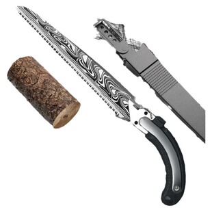 日本品质手锯大马士革纹木工锯子手拉锯树砍树伐木锯快速锯木神器