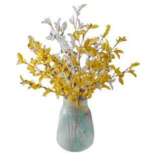 掬涵高档贝母兰仿真花兰花树枝摆件客厅假花插花装饰迎春花永生花