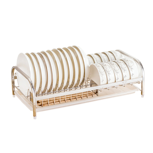 304不锈钢碗碟收纳架碗盘橱柜置物架单层沥水碗架厨房抽屉消毒柜