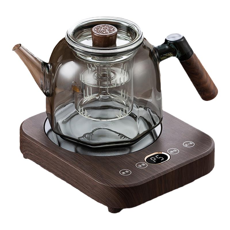 新款蒸煮一体加厚玻璃茶壶超薄电陶炉加热全自动泡煮茶器烧水套装