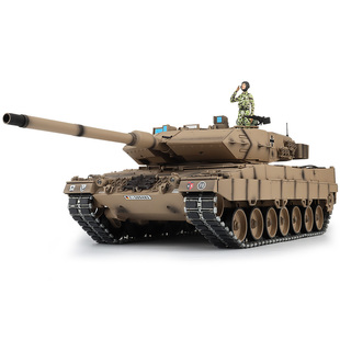 恒龙1/16德国豹2A6主战坦克金属遥控攀爬车玩具越野模型发射冒烟