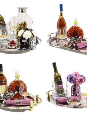 样板间岛台摆件托盘酒具套装组合