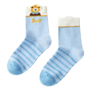 【1双试用】全棉时代儿童袜子男童女童袜子婴儿5A抗菌宝宝纯棉袜