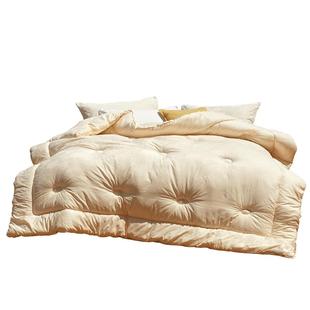 水星家纺澳洲进口羊毛被冬被100%绵羊毛保暖被子高支全棉新年年货