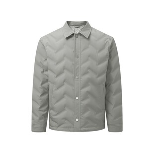 HLA/海澜之家轻商务经典系列羽绒服26秋冬新款大码翻领夹克外套男