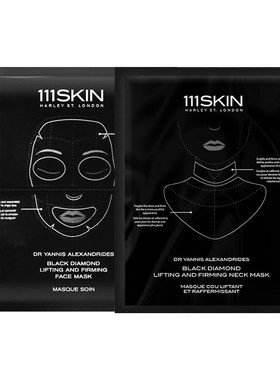 【立即购买】【面颈套组】111SKIN面膜颈膜黑钻抗皱紧致淡纹