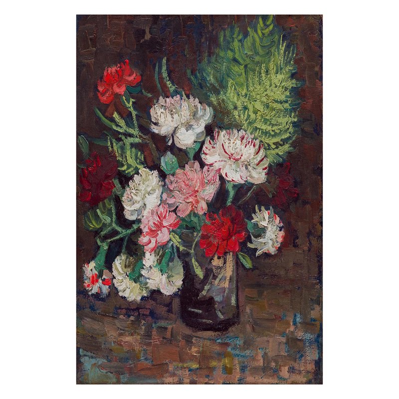 白鹿艺术纯手绘油画梵高花卉油画