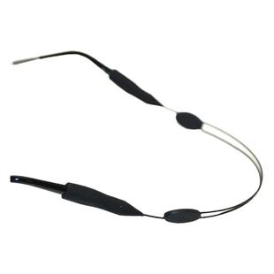 新款硅胶钢丝运动眼镜绳　可调节式黑色眼镜绳　插入式眼镜绳