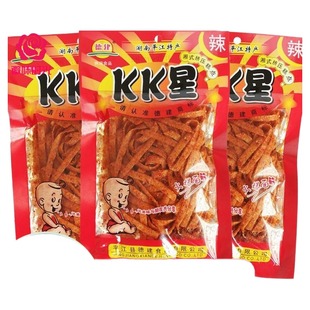 KK星超辣辣条辣丝80后90后绝辣变态辣零食湖南麻辣小吃大包装