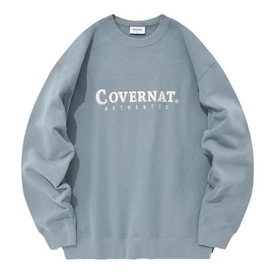 【3件3.5折】Covernat套头卫衣中性春秋字母刺绣休闲圆领上衣宽松
