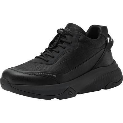 Bata休闲鞋男2025冬季商场新款牛皮厚底加绒休闲运动鞋25166DM5