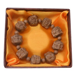 正宗印度老山檀香18罗汉手串雕刻佛珠天然檀木男女文玩时尚饰品