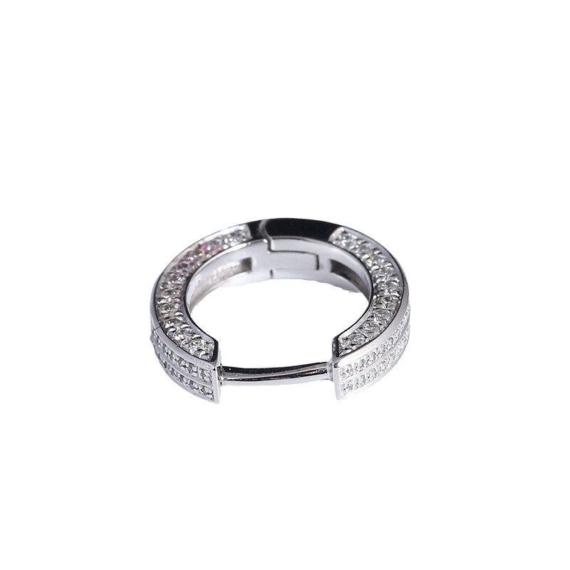 金声情艺Pt950铂金耳圈耳环耳钉女18K白金耳扣男金耳坠圈欧美定制