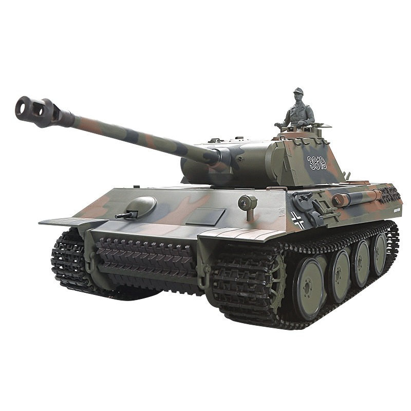 遥控坦克金属履带式玩具车军事模型成人男孩电动豹式遥控车战车