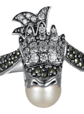 瑞红女纯银民族风戒指