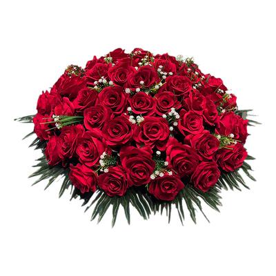 大圆餐桌花中间摆花轻奢花圆桌台花仿真花酒店饭店桌面装饰转盘花