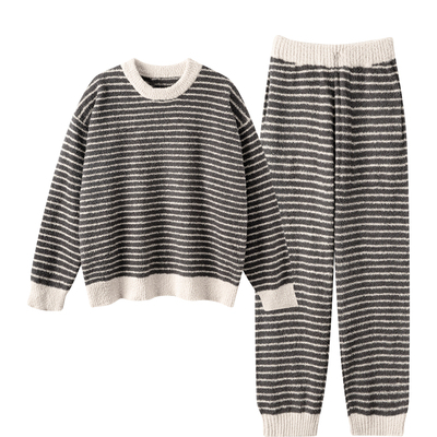 猫人半边绒男士睡衣秋冬季