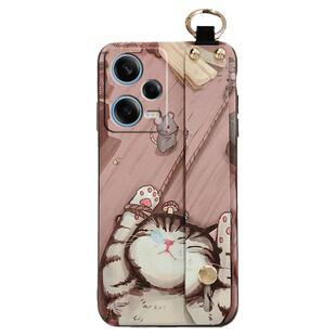 适用小米POCO X5手机壳红米NOTE15PRO+腕带C85保护套14TPRO磨砂POCO C65浮雕15TPRO全包X7PRO卡通13C硅胶