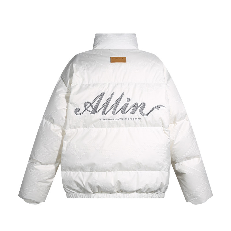 ALLIN品牌LOGO刺绣鸭绒羽绒服