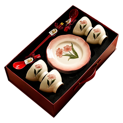 陶瓷碗具漂亮碗筷碟餐具套装碗家用2025新款高颜值结婚新婚礼物盒