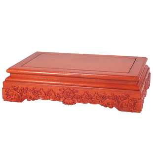 摆件底座加高托架实木质展示花瓶花盆石头工艺品红木佛像茶壶盆景