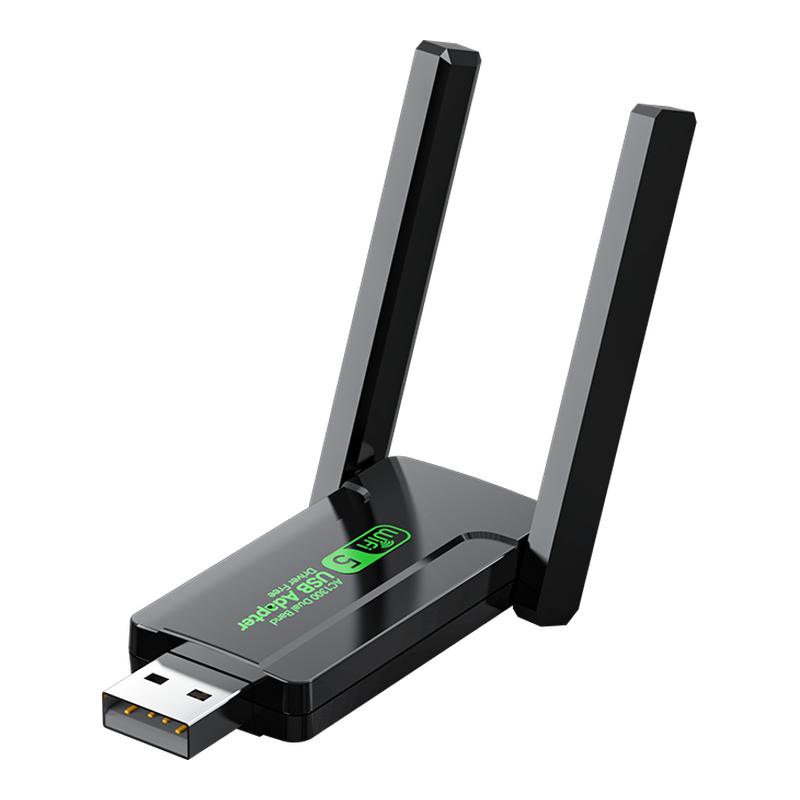 免驱动1300m双频usb无线网卡5G千兆高速wifi笔记本台式机电脑wifi发射接收器无线信号放扩大无限增强器wifi6