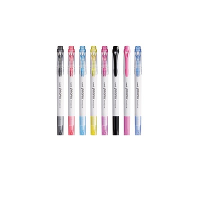 uni三菱可视窗新色荧光笔套装