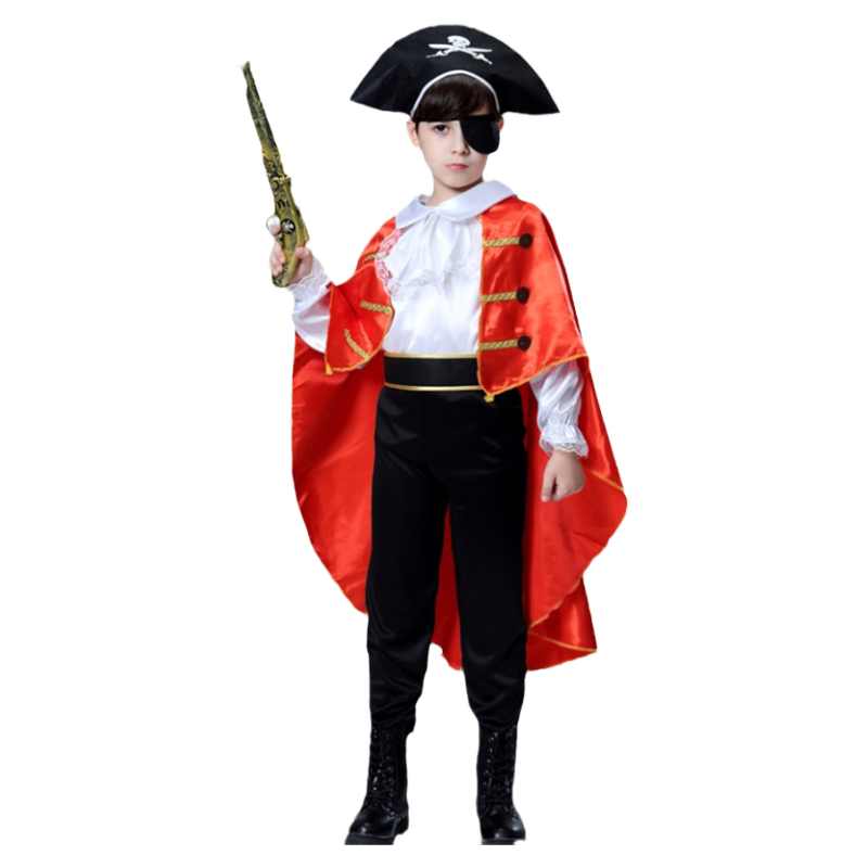 万圣节男童服装儿童角色扮演幼儿园男孩cosplay2023恐怖海盗表演