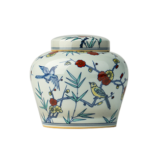 三勤堂陶瓷喜上眉梢天字罐景德镇手绘画茶叶罐密封防潮家用储存罐