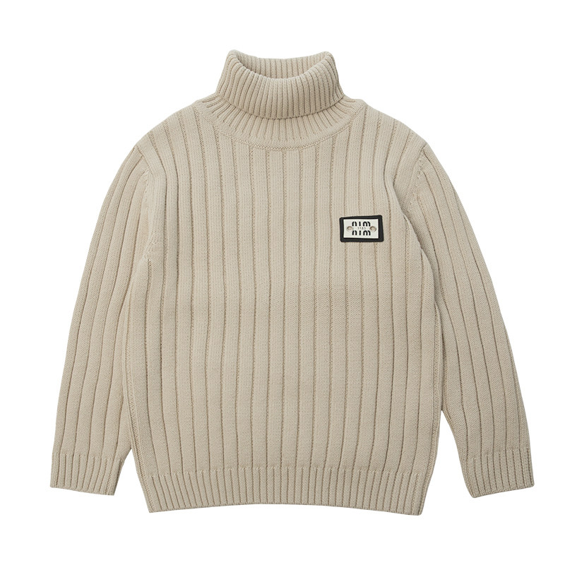 男童高领毛衣秋冬季2026新款儿童毛线衣中大童男孩内搭全棉针织衫