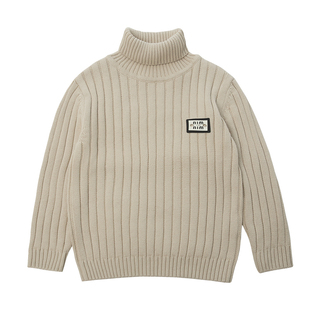 男童高领毛衣秋冬季2026新款儿童毛线衣中大童男孩内搭全棉针织衫