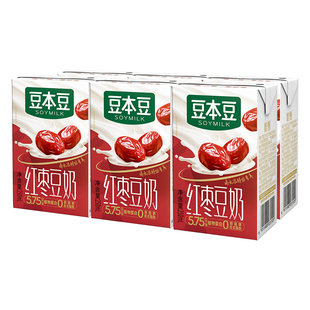 豆本豆旗舰店唯甄红枣豆奶250ml*6盒营养早餐奶植物蛋白饮品
