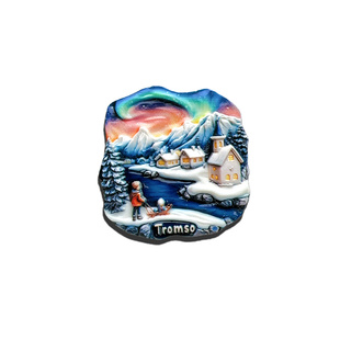北欧州挪威雪山极光罗姆瑟奥斯陆文创冰箱贴环球城市旅行伴手礼品