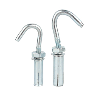 蓝白锌膨胀挂钩螺丝吊钩拉爆大全304不锈钢吊勾钩子彩锌膨胀螺栓