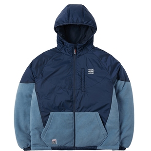 VISION官方 复古街头潮流摇粒绒拼接短款羽绒服外套男女同款