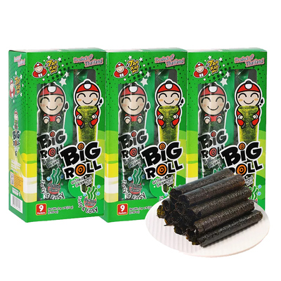 泰国进口老板仔烤海苔卷27g零食