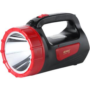 康铭LED强光手电筒大容量家用手提灯停电备用照明灯充电探照应急