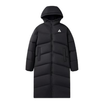 匹克羽绒服长款男女同款户外加绒连帽保暖加厚鸭绒防风外套运动服