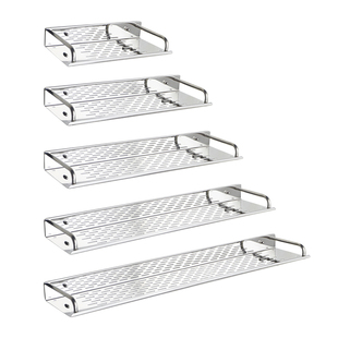 不锈钢免打孔洗澡间洗浴室卫生间置物架厕所洗手间壁挂件化妆品架