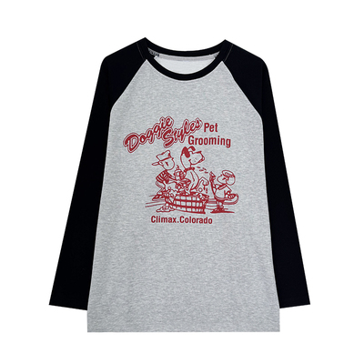 梵朵大码女装16247秋冬宽松通勤插肩长袖T恤休闲内搭打底衫上衣潮