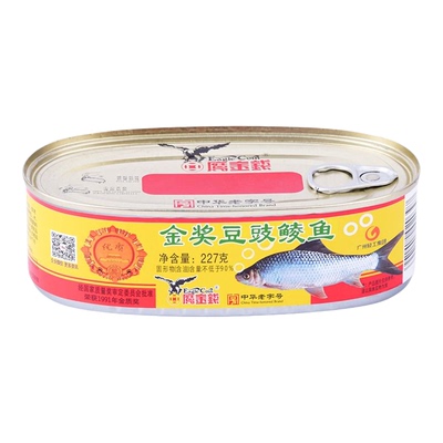 鹰金钱金奖豆豉鲮鱼罐头即食下饭