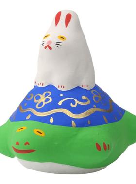 日本玩具呆萌风达摩陶土开运摆件