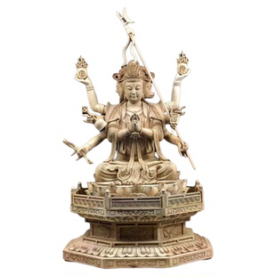 斗姆元君实木香樟木雕神像定制工艺圣像摆件寺庙供养脱胎彩绘斗姥