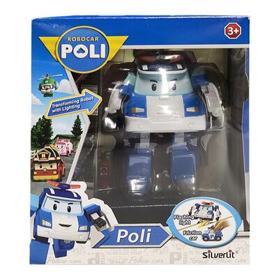 银辉变形警车珀利警长机器人玩具