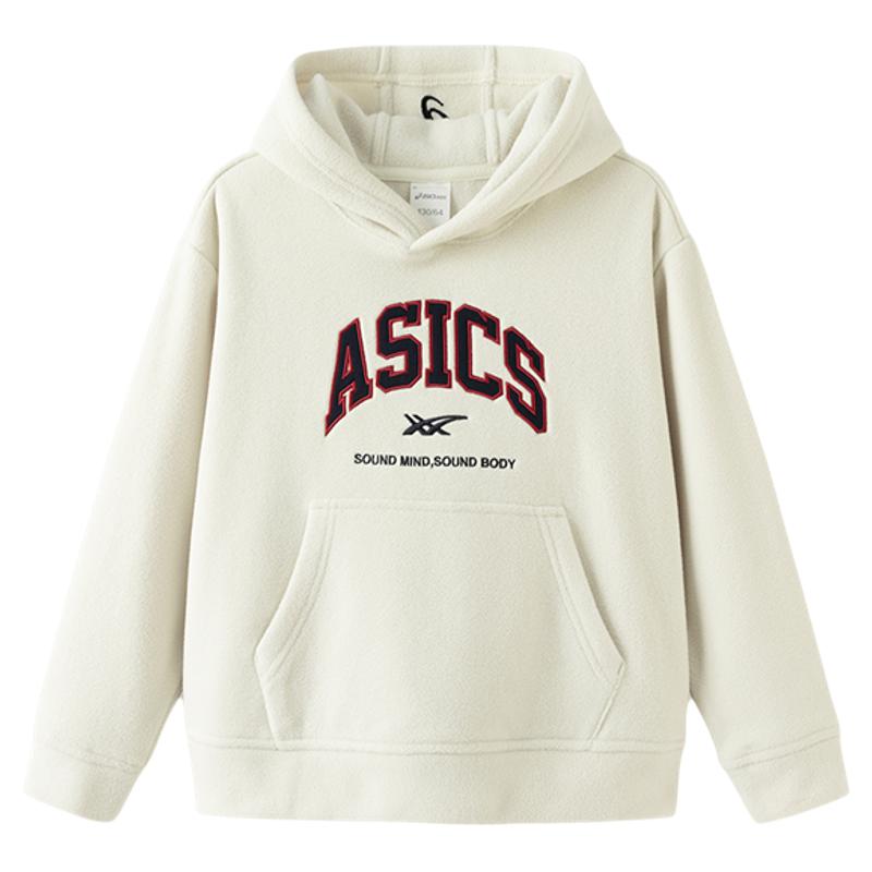 ASICS/亚瑟士儿童男童童装抓绒连帽卫衣女童保暖运动衫大童上衣
